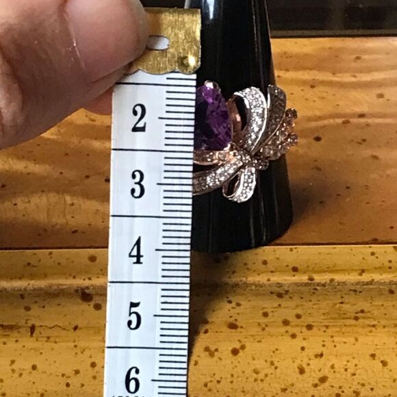 Moroccan Amethyst Sterling Silver Size 10 - Picture 6 of 10